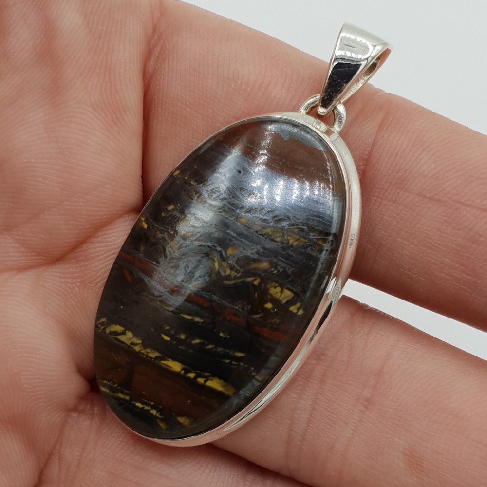 925 Sterling zilveren ovale Tijgerijzer