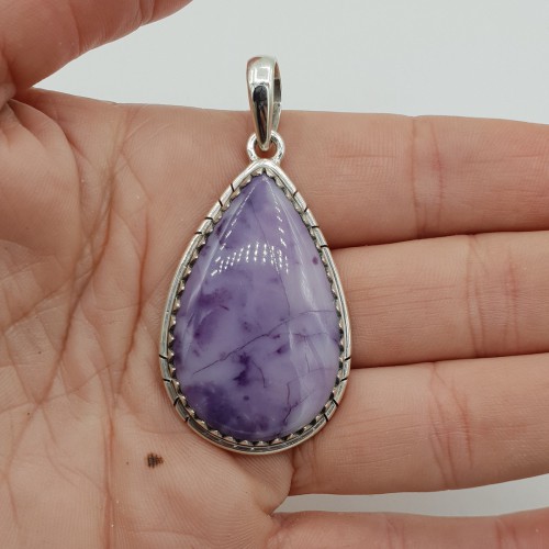 925 Sterling zilveren hanger met Bertrandiet