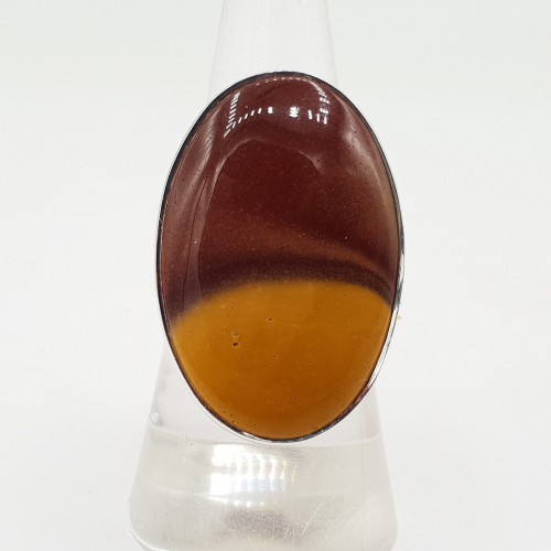 925 Sterling zilveren ring gezet met Mookaiet 17 mm