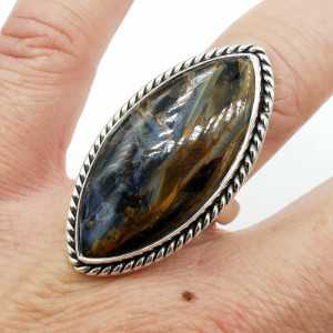 925 Sterling zilveren ring met marquise Pietersiet 17.3 mm