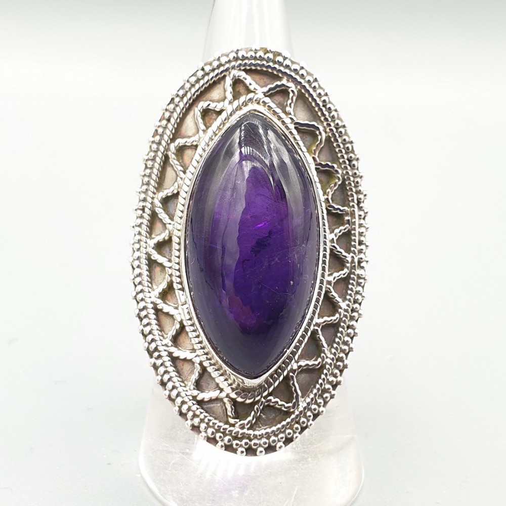 925 Sterling zilveren ring met marquise Amethist