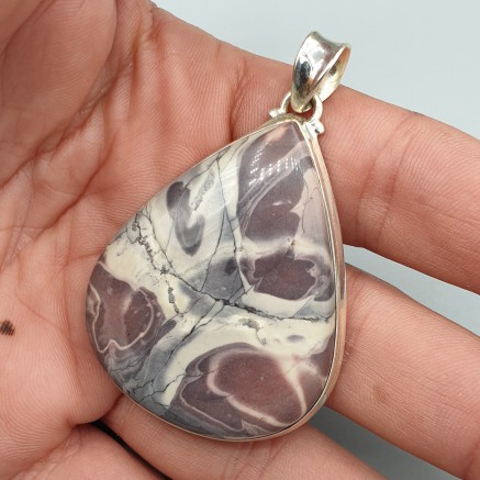 925 Sterling zilveren hanger Picasso Jaspis