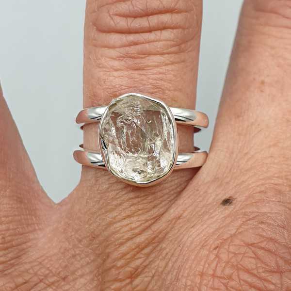 925 Sterling zilveren ring Herkimer diamant 17 mm