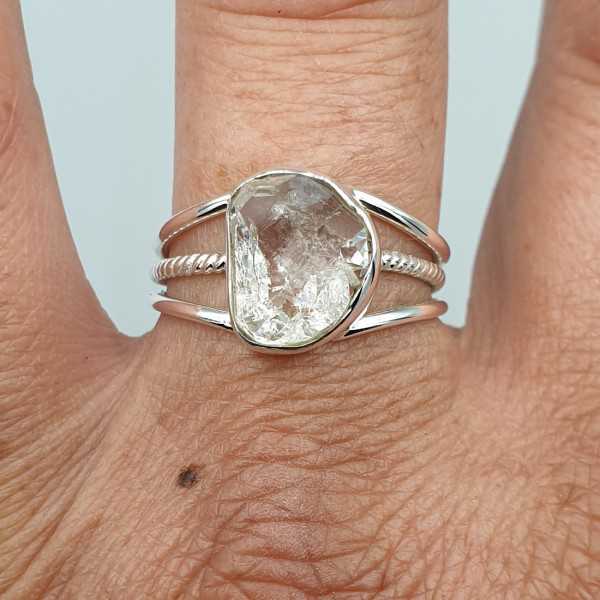 925 Sterling zilveren ring Herkimer diamant 18 mm