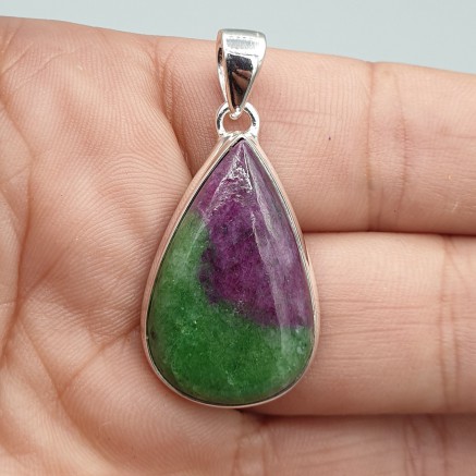 925 Sterling zilveren hanger Robijn Zoisiet