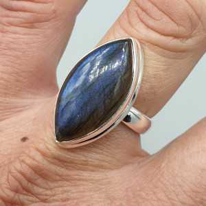 925 Sterling zilveren ring Labradoriet 18 mm