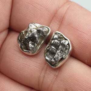 925 Sterling zilveren oorknoppen Campo del Cielo Meteoriet