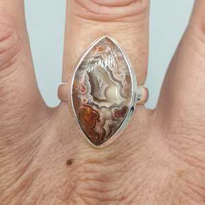925 Sterling zilveren ring Laguna Lace Agaat 18 mm