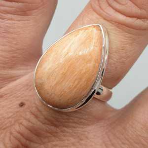 925 Sterling zilveren ring met Celestobariet 18 mm