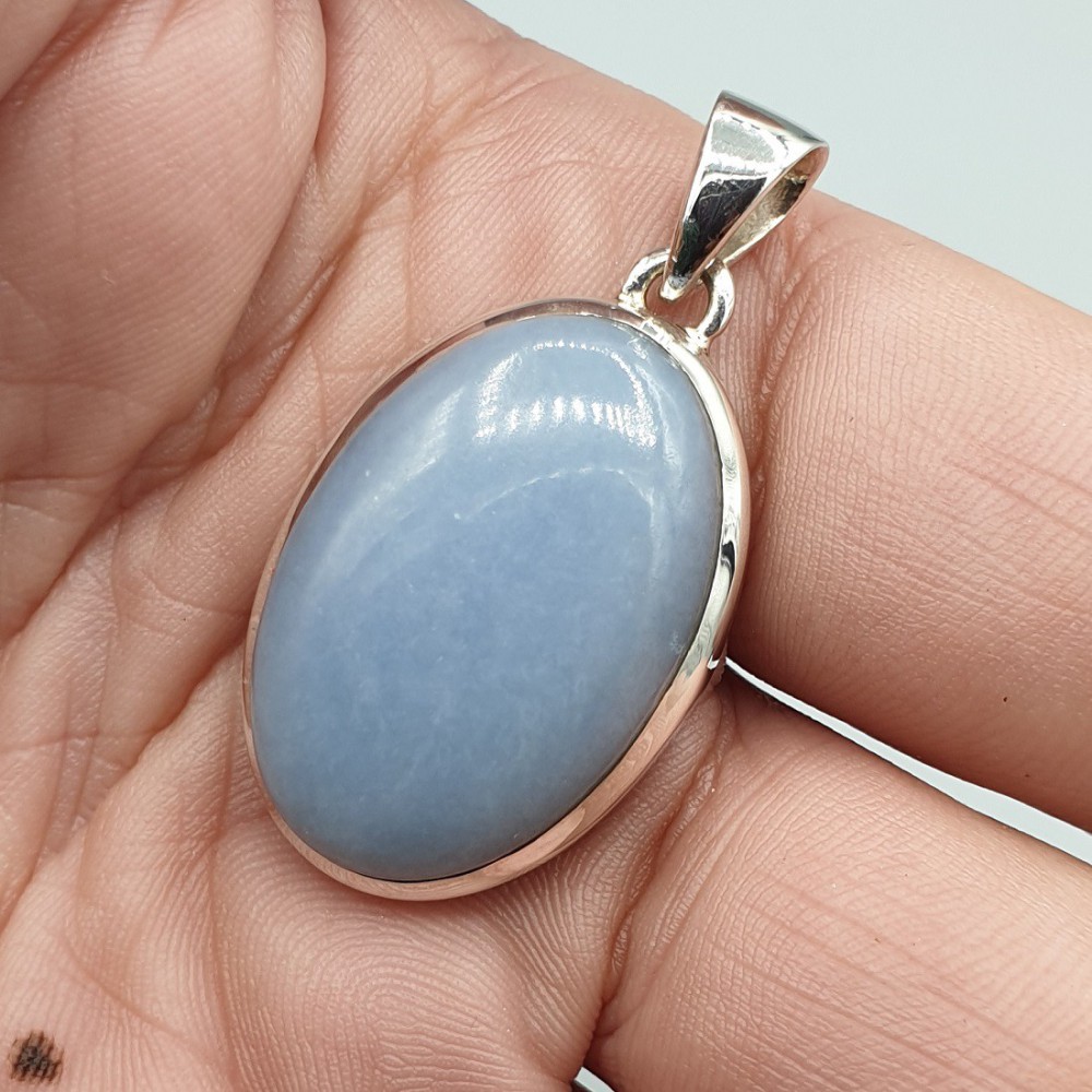 925 Sterling zilveren hanger ovale Angeliet