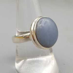 925 Sterling zilveren ring met ronde Angeliet 19 mm