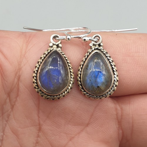 925 Sterling zilveren oorbellen met Labradoriet