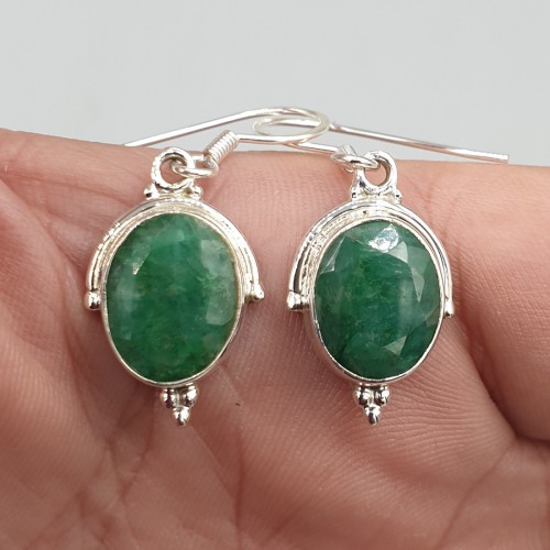 925 Sterling zilveren oorbellen met Emerald