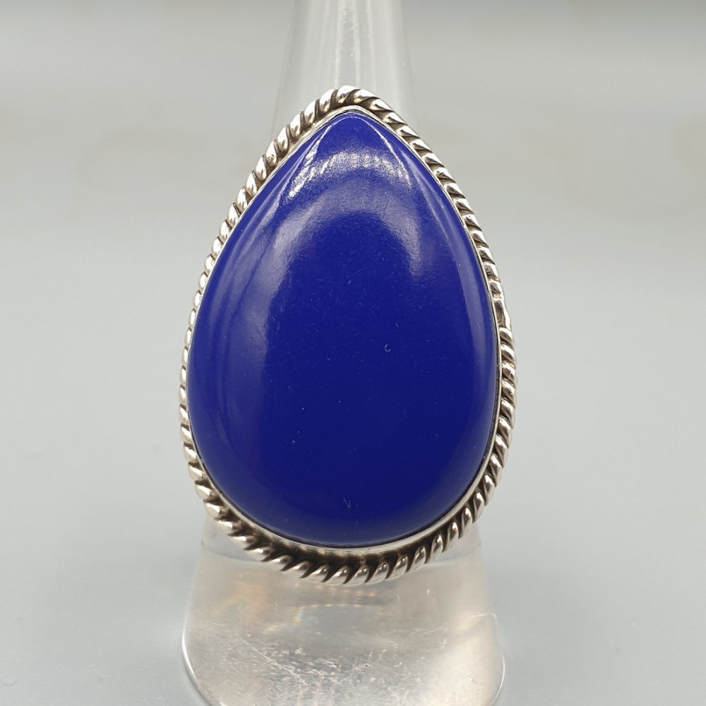 925 Sterling zilveren ring gezet met Lapis Lazuli 17.3 mm