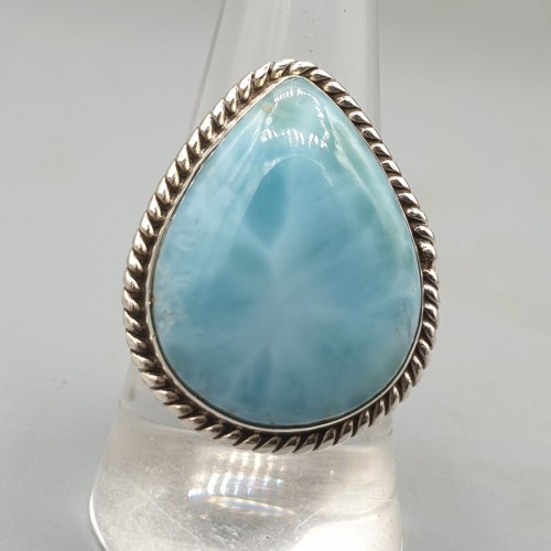 925 Sterling zilveren ring Larimar 18 mm