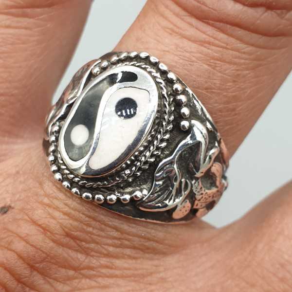 925 Sterling zilveren ring Yin Yang