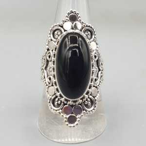 925 Sterling zilveren ring zwarte Onyx