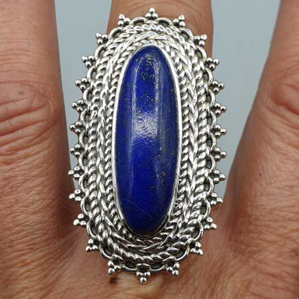 925 Sterling zilveren ring Lapis Lazuli verstelbaar