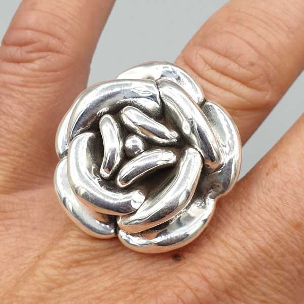 925 Sterling zilveren ring roos 16.5 mm