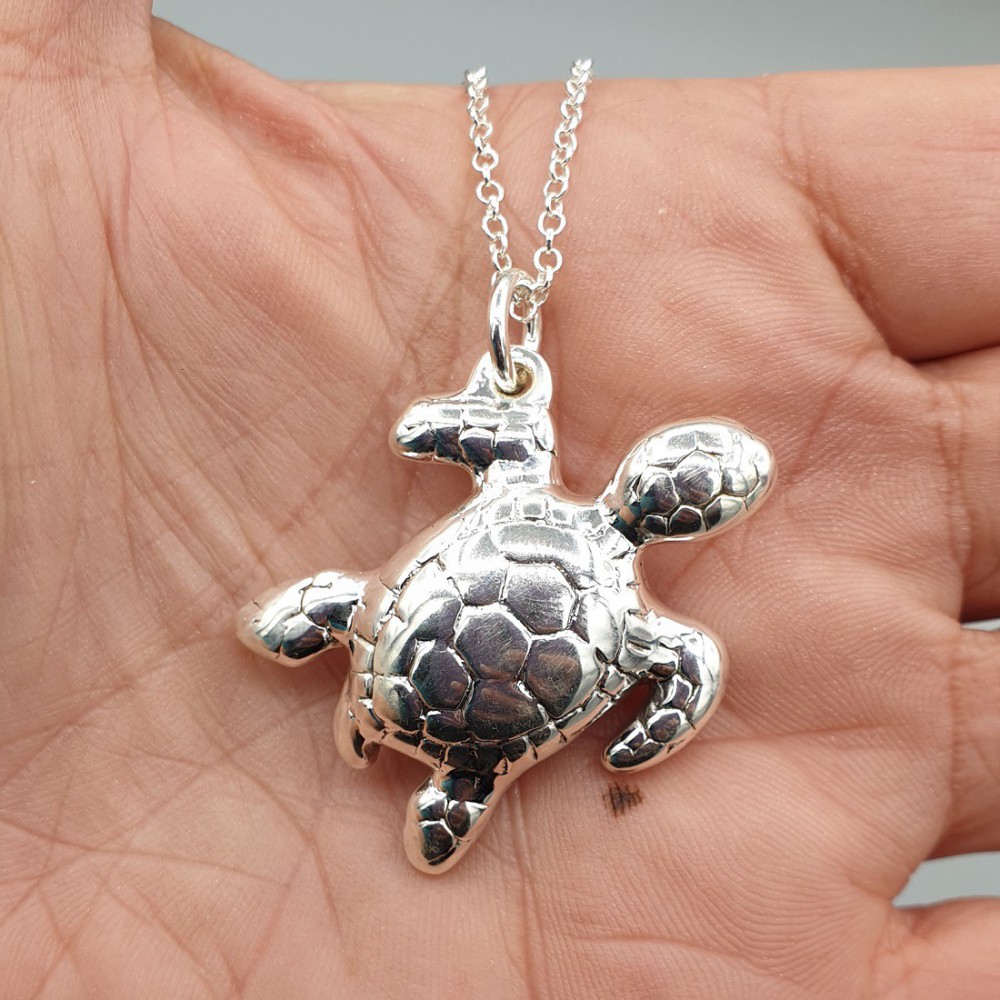 925 Sterling zilveren ketting met schildpad hanger