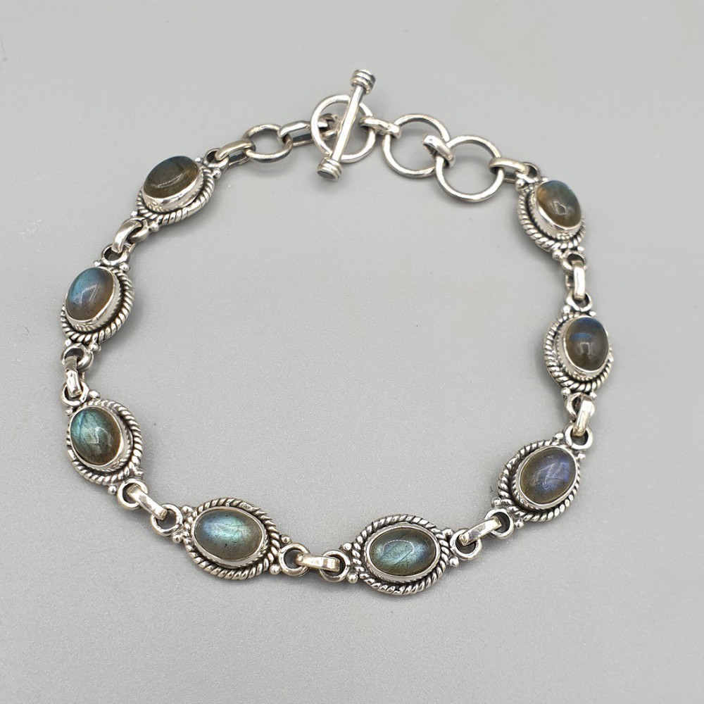 925 Sterling zilveren armband met Labradoriet