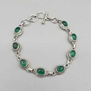 925 Sterling zilveren armband met groene Onyx