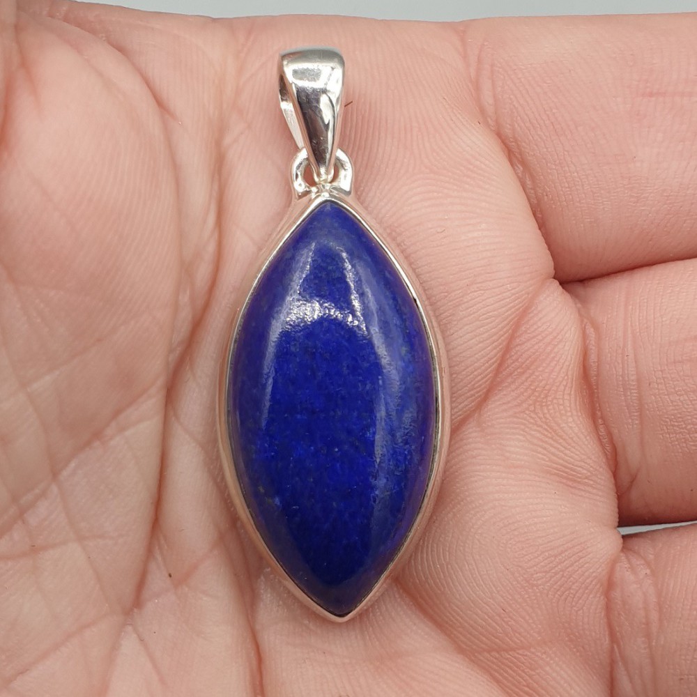 925 Sterling zilveren hanger marquise Lapis Lazuli