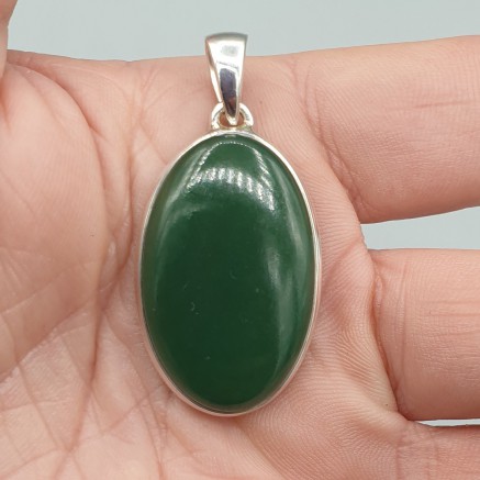 925 Sterling zilveren hanger ovale Aventurijn
