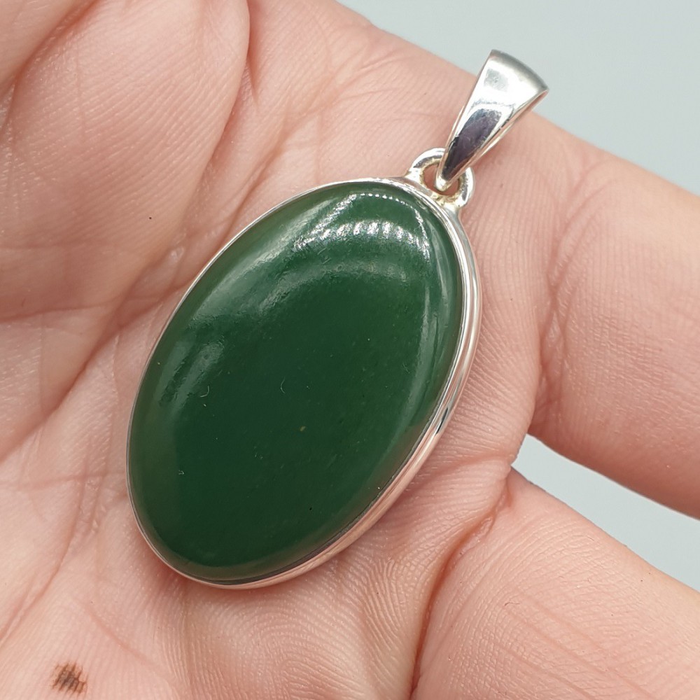 925 Sterling zilveren hanger ovale Aventurijn