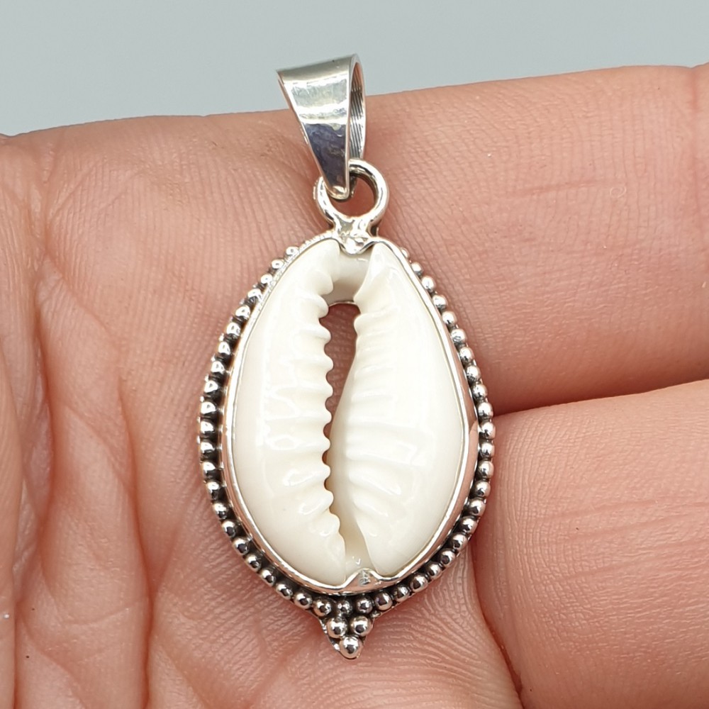 Sterling zilveren Cowrie schelp hanger