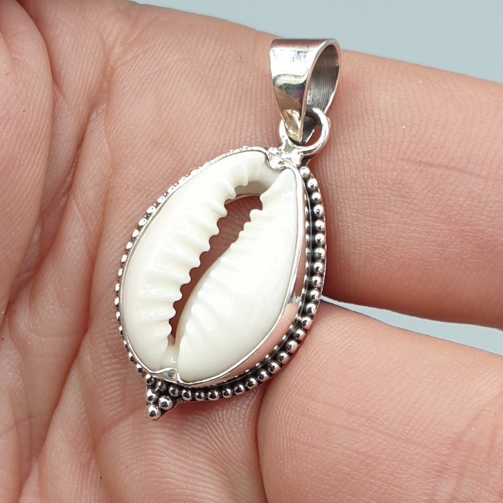 Sterling zilveren Cowrie schelp hanger