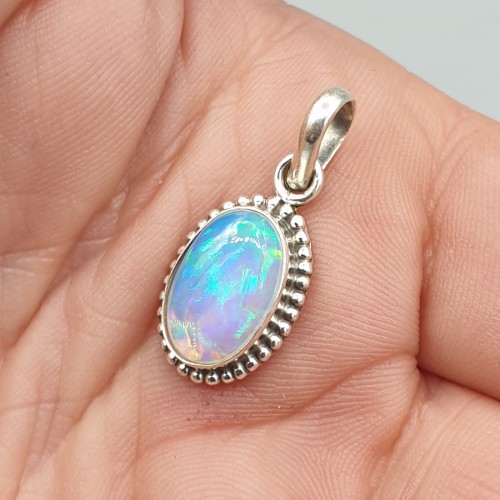 Zilveren hanger met Opaal