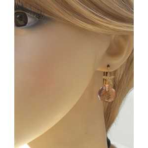 Gold plated earrings with Honey Topaz briolet