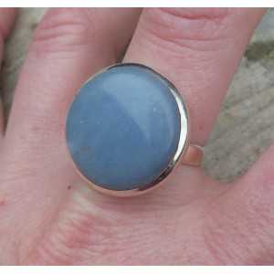 Zilveren ring gezet ronde Angeliet maat 19.7 mm