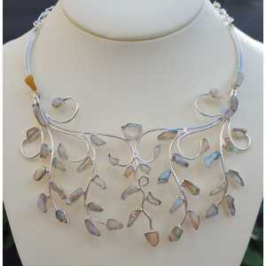 Silber Halskette set mit groben äthiopische Opale