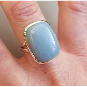 Zilveren ring gezet met Owyhee opaal 19 mm