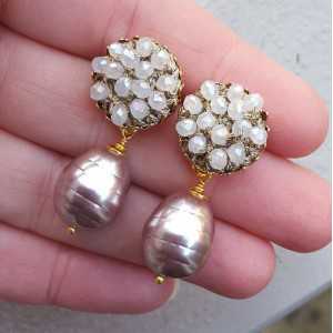Gold plated earrings with Majorcaparel