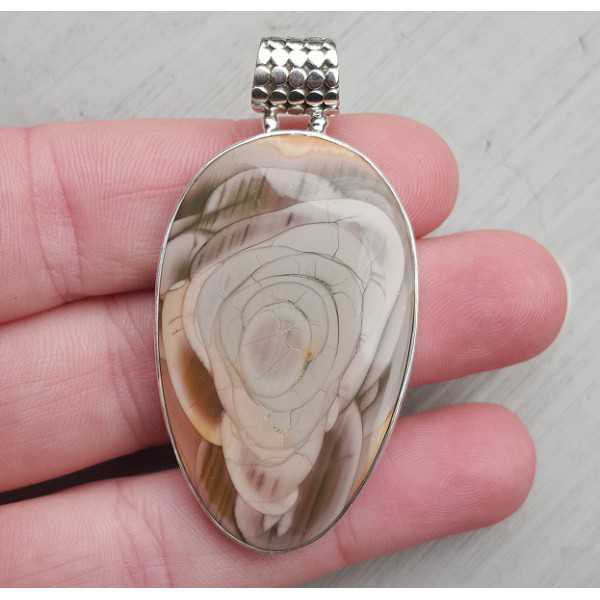 Silver pendant with Imperial Jasper