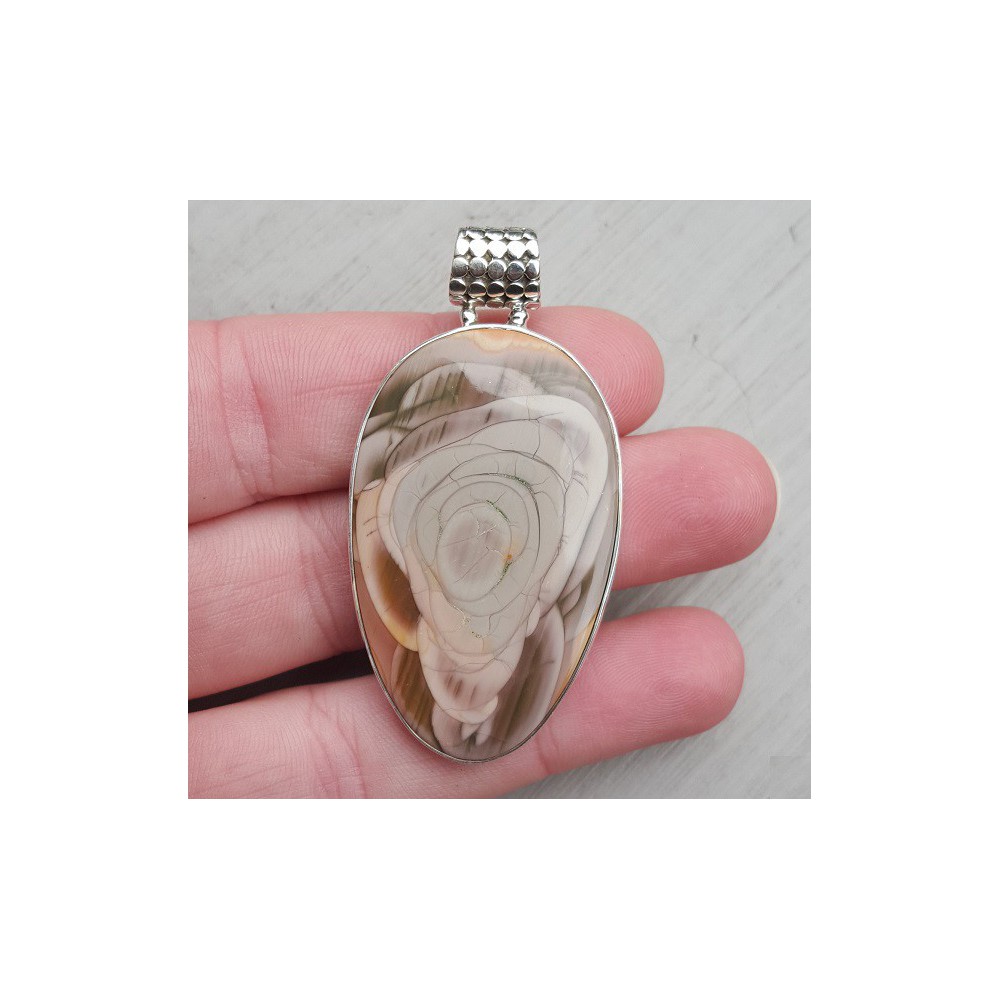 Silver pendant with Imperial Jasper