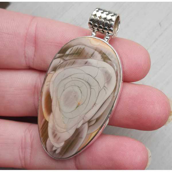 Silver pendant with Imperial Jasper