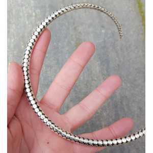 Silver brooch necklace