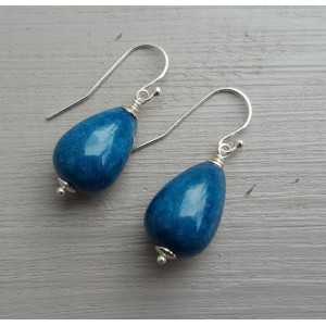 Silver earrings with Quartzite briolet